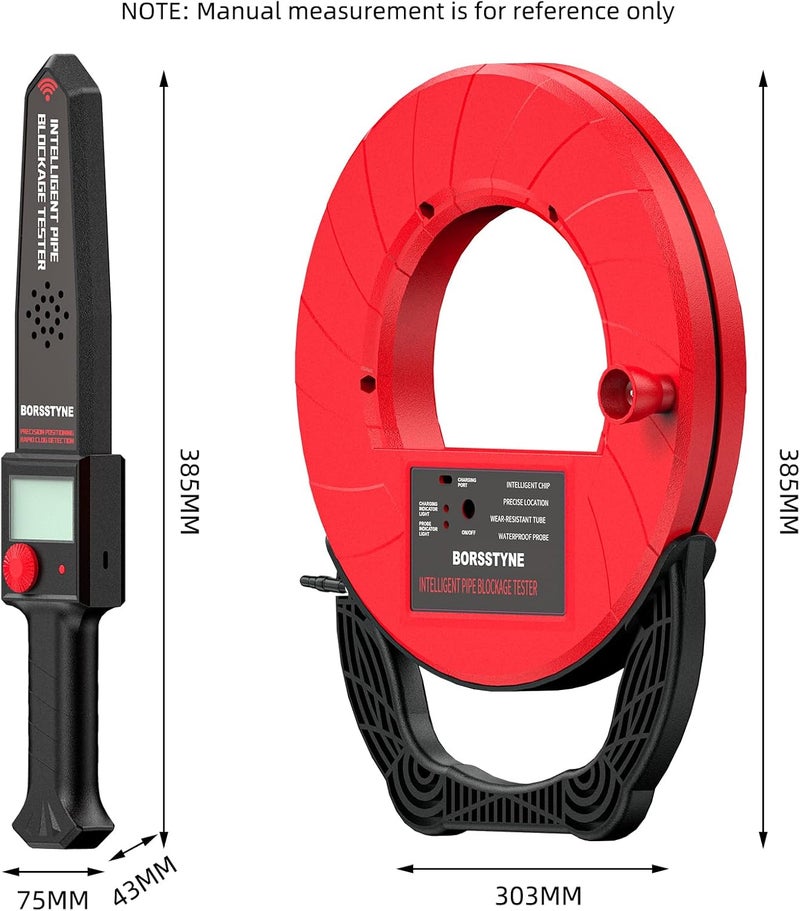 Borsstyne Pipe Locators Precision Blockage Detector for Water pipes underground pipes PVC pipes metal pipes Wall pipes - Image 2